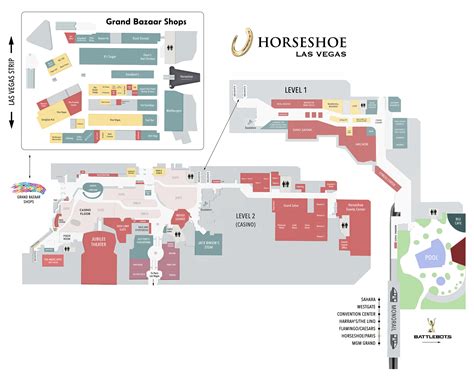 Map of Floor Plans Caesars and Ballys .